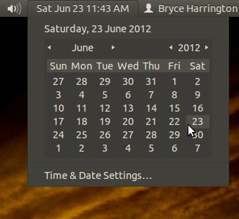 Ubuntu Calendar